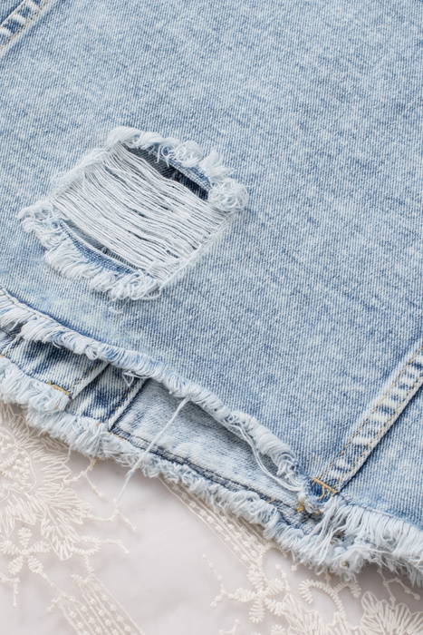 Rebel Edge Distressed Denim Jacket