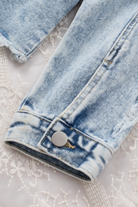 Rebel Edge Distressed Denim Jacket