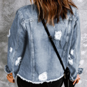  Rebel Edge Distressed Denim Jacket