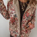  Boho Bloom Sherpa Jacket