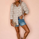  Cozy Trail Plaid Hoodie Shirt