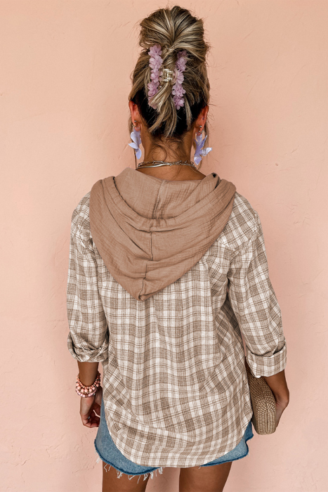 Cozy Trail Plaid Hoodie Shirt