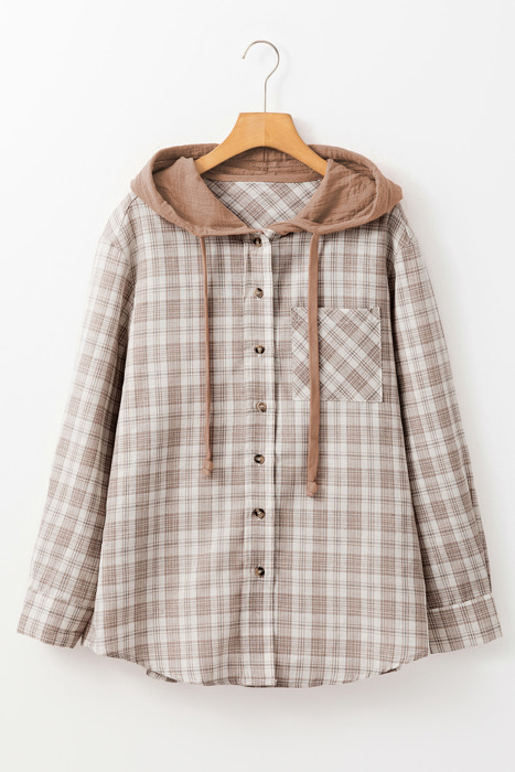Cozy Trail Plaid Hoodie Shirt