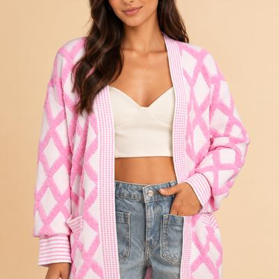 Cotton Candy Lattice Cardigan