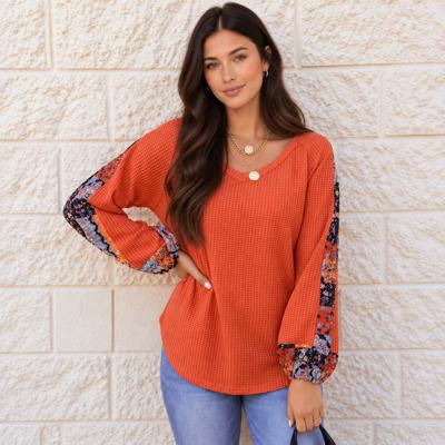Autumn Bloom Waffle Top