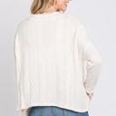  Belong - Snowfall Bliss Cable Knit Cardigan - Size Small