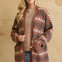 Hazelnut Small Knitted Trails Cardigan
