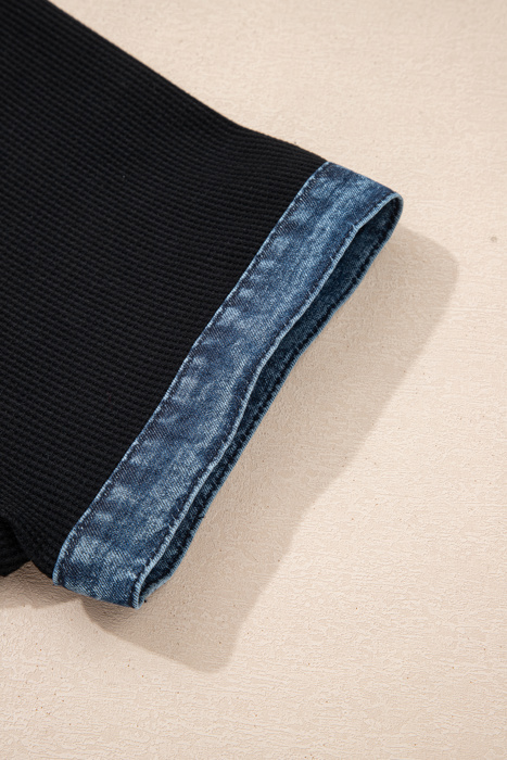 Midnight Denim Edge Henley Top