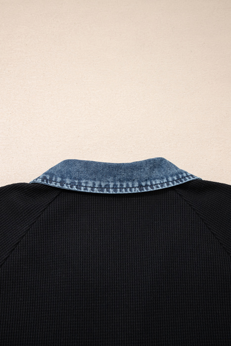 Midnight Denim Edge Henley Top