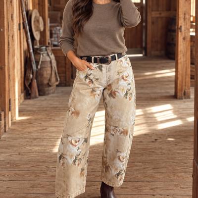Prairie Bloom Barrel Jeans