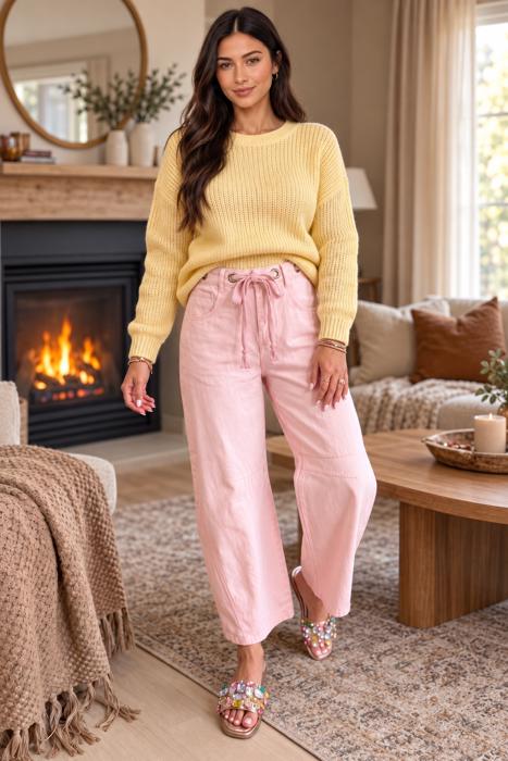 Blush & Bold Barrel Jeans