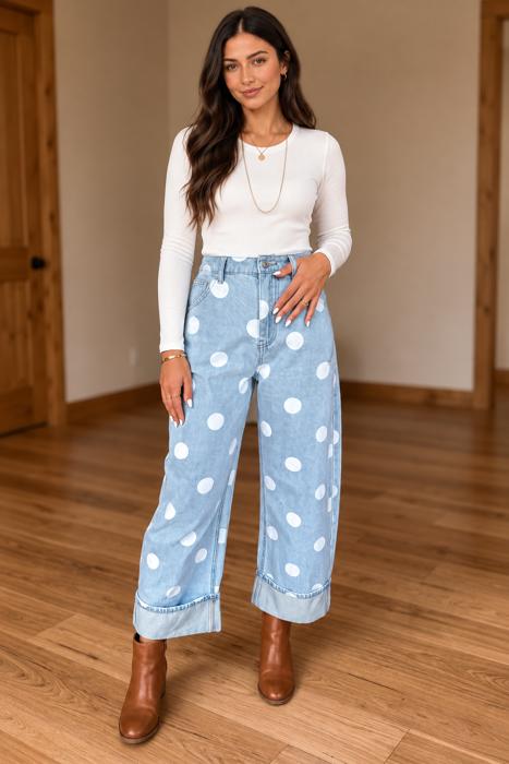 Blue Belle Polka Dot Jeans