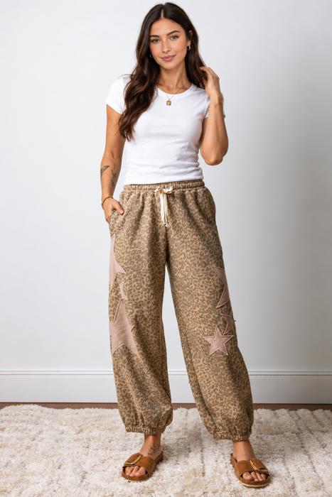 Wild Star Leopard Joggers