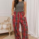  Cozy Plaid Pocket Pants