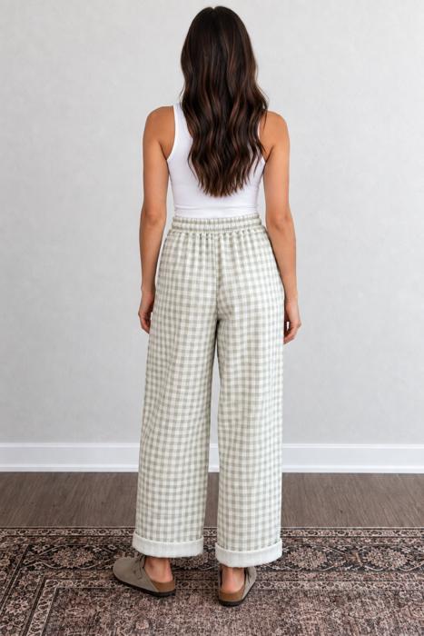 Evergreen Plaid Pocket Pants