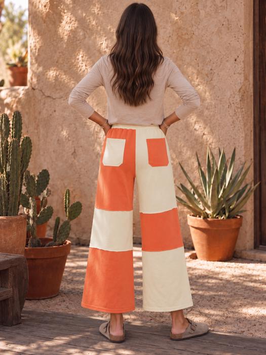 Rust Horizon Wide Leg Pants