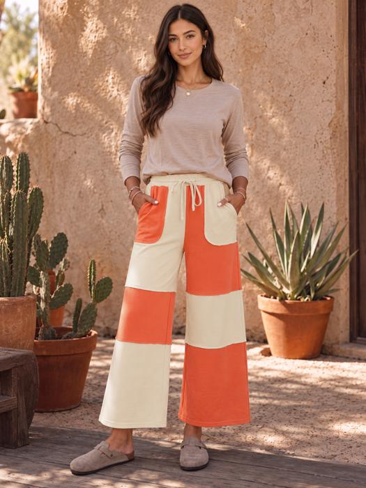 Rust Horizon Wide Leg Pants