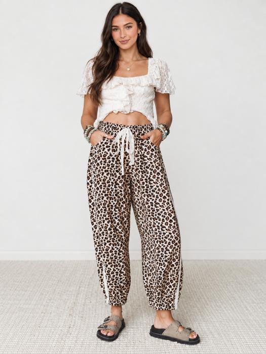 Midnight Leopard Ankle Pants