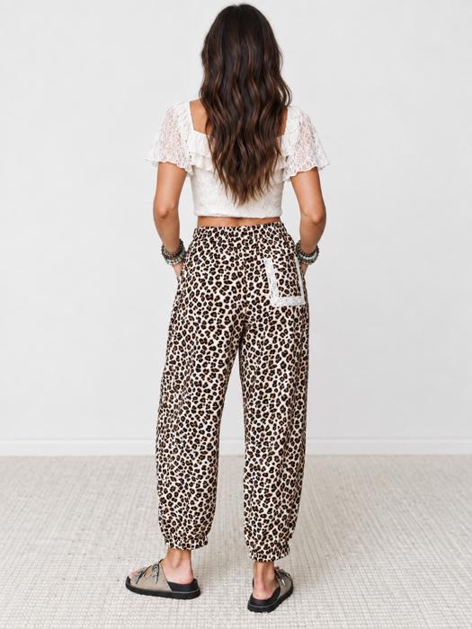 Midnight Leopard Ankle Pants