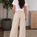  Apricot Stripe Drawstring Pants