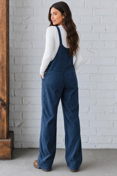 Teal Corduroy Easy Overalls