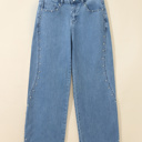 Rivet Line Cuffed Jeans