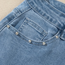  Rivet Line Cuffed Jeans