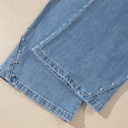  Rivet Line Cuffed Jeans