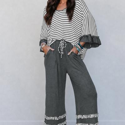Ruffle & Rhythm Striped Pant Set