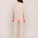 Biscotti Dot Contrast Trim Lounge Set