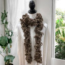 Brown Spiraled Elegance Scarf