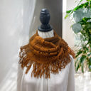  Camel Fringe Duo Infinity Scarf