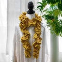 Mustard Spiraled Elegance Scarf