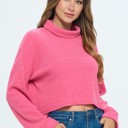  Belong - Bubblegum Bliss Cropped Turtleneck
