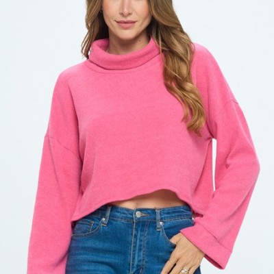 Belong - Bubblegum Bliss Cropped Turtleneck