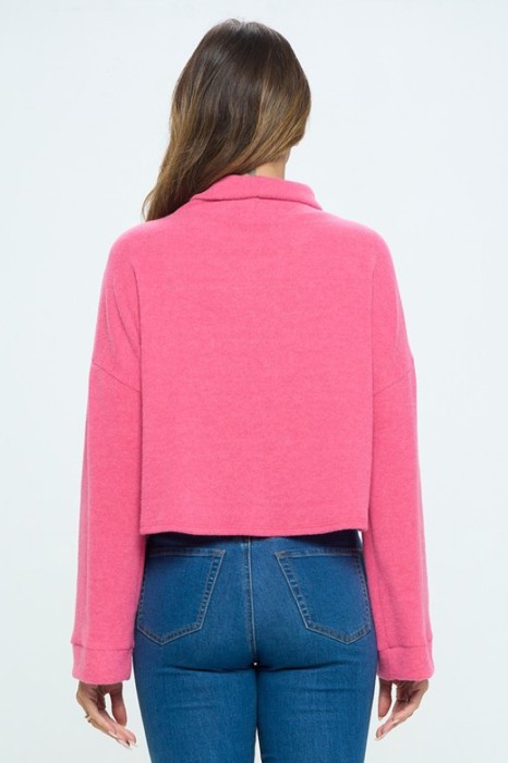 Belong - Bubblegum Bliss Cropped Turtleneck