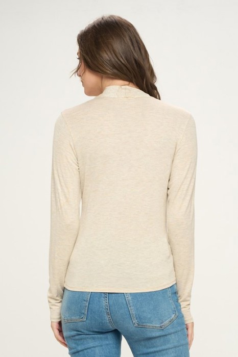 Belong - Oatmeal Grace Wrap Top