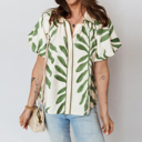  Monstera Whisper Blouse