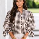 Brown Large Autumn Ties Plaid Shirt