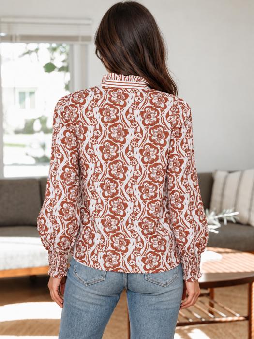 Wildflower Ruffle Stripe Shirt
