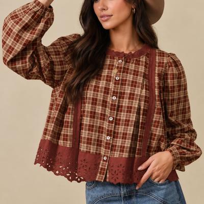 Crimson Meadow Eyelet Shirt