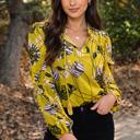  Golden Garden Ruffle Blouse