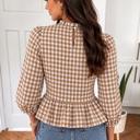  Rustic Plaid Peplum Top