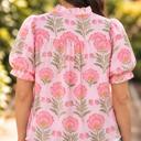  Pink Blossom Ruffle Shirt