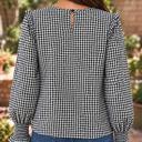  Midnight Plaid Shirred Blouse