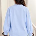  Wild Blue Leopard Stripe Shirt