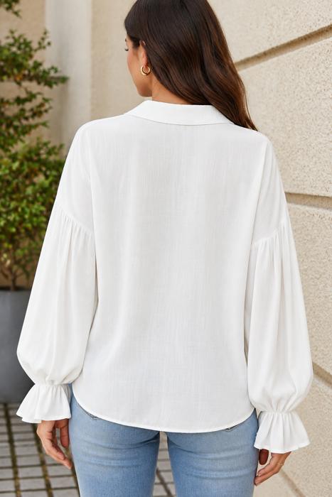 Snowdrop Ruffle Puff Shirt
