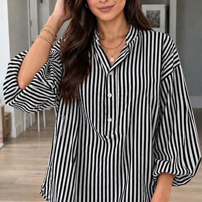 Midnight Stripe Button-Up