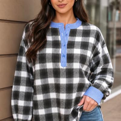 After Dark Plaid Blouse