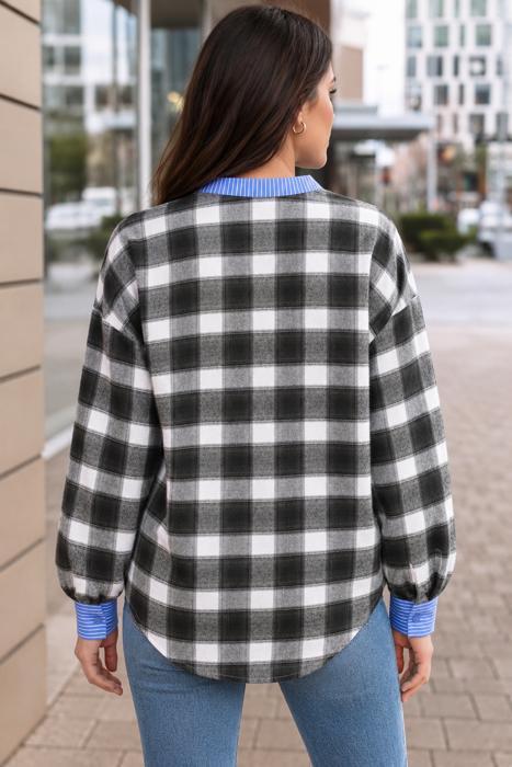After Dark Plaid Blouse